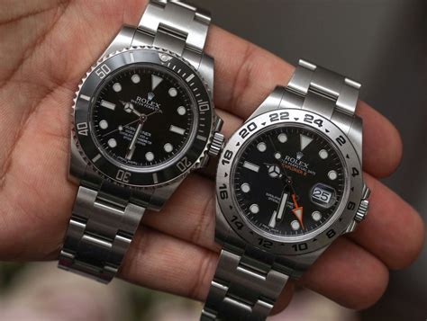 rolex explorer vs rolex submariner just 1 watch|rolex 16570 review.